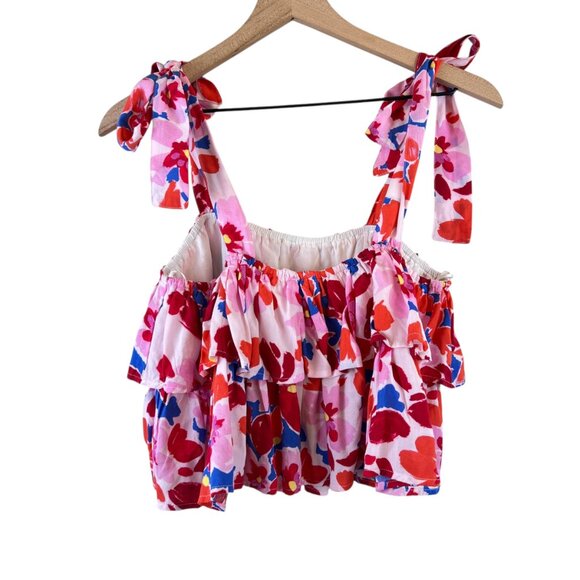 NWT Vestique Pink Floral Printed Wild Meadows Tank Top - Picture 6 of 6